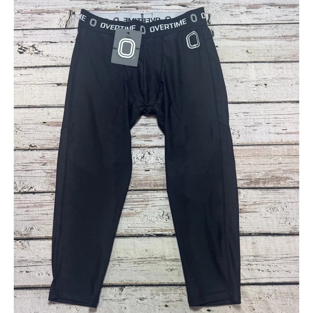 Overtime Boys Youth XL Valid Compression 3/4 Tights Black NWT